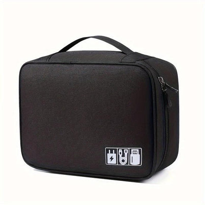 Cable Storage Bag Waterproof Digital Electronic Organizer Portable USB Data Line Charger Plug Storage Bag Travel Cable Organizer Open Cut Off-Grid