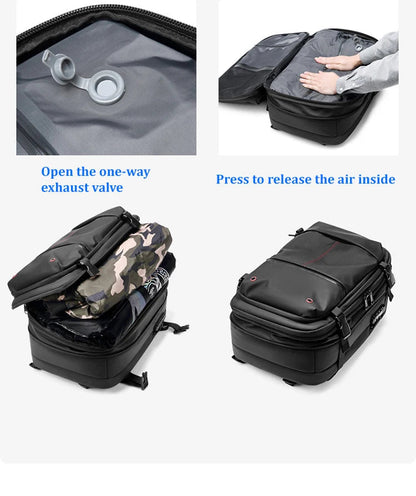 Travel Men 17 inch Laptop Backpack vacuum compression Backpack Business Large Capacity school Backpack expand outdoor backpack Open Cut Off-Grid