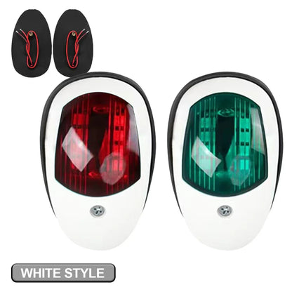 Black/White For Yacht Navigation Light Waterproof LED Marine Sounding Light Navigation Light Red and Green Marine Light 12V 24V