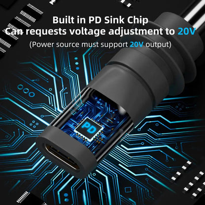 C to DC/D to D Power Adapter for Starlink Mini PD100W USB C Female to DC5521 Male Connector Charge Barrel Jack Power Adapter Open Cut Off-Grid