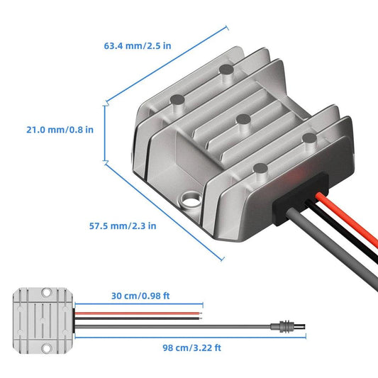 12V DC Boost Power Adapter for Starlink Mini Power Supply Step Up to 30V Powering From Truck RV for Starlink Mini Accessories