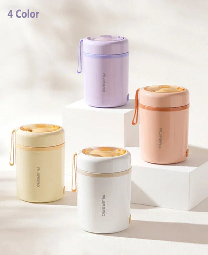 600ML USB Electric Heating Lunch Box Portable Picnic Milk Drink  Food Heater Stainless Steel Food Warmer Container 5V 12V 24V Open Cut Off-Grid