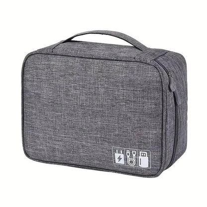 Cable Storage Bag Waterproof Digital Electronic Organizer Portable USB Data Line Charger Plug Storage Bag Travel Cable Organizer Open Cut Off-Grid