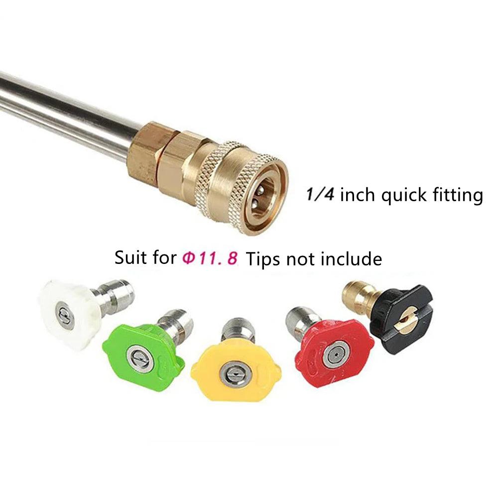 High-pressure Extension Rod For Car Washer Water Gun 1/4 inch Quick Connect Angle 30/90 degree U type Curved Head Wand Lance