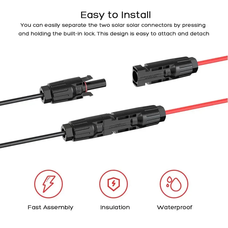 6m/20FT 3m/10FT 12AWG Solar Panel Connector to XT60 Cable for ALLPOWERS Ecoflow River Delta Anker Bluetti Solar Generators
