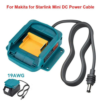 For Starlink Mini DC Power Cable For Makita 18V Li-ion Battery Charger Adapter Plug and Play For Starlink Mini Dish Accessories