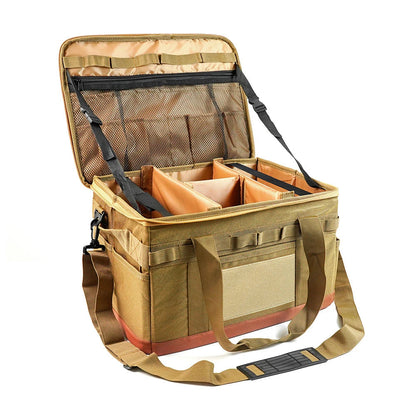 Large Zipper Camping Bag Anti-crash Stove Cookware Carrying Bag Multifunctional Durable Camping Accessories Storage Organizer Open Cut Off-Grid