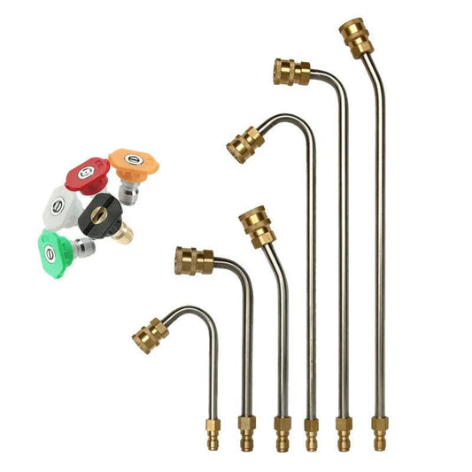 High-pressure Extension Rod For Car Washer Water Gun 1/4 inch Quick Connect Angle 30/90 degree U type Curved Head Wand Lance