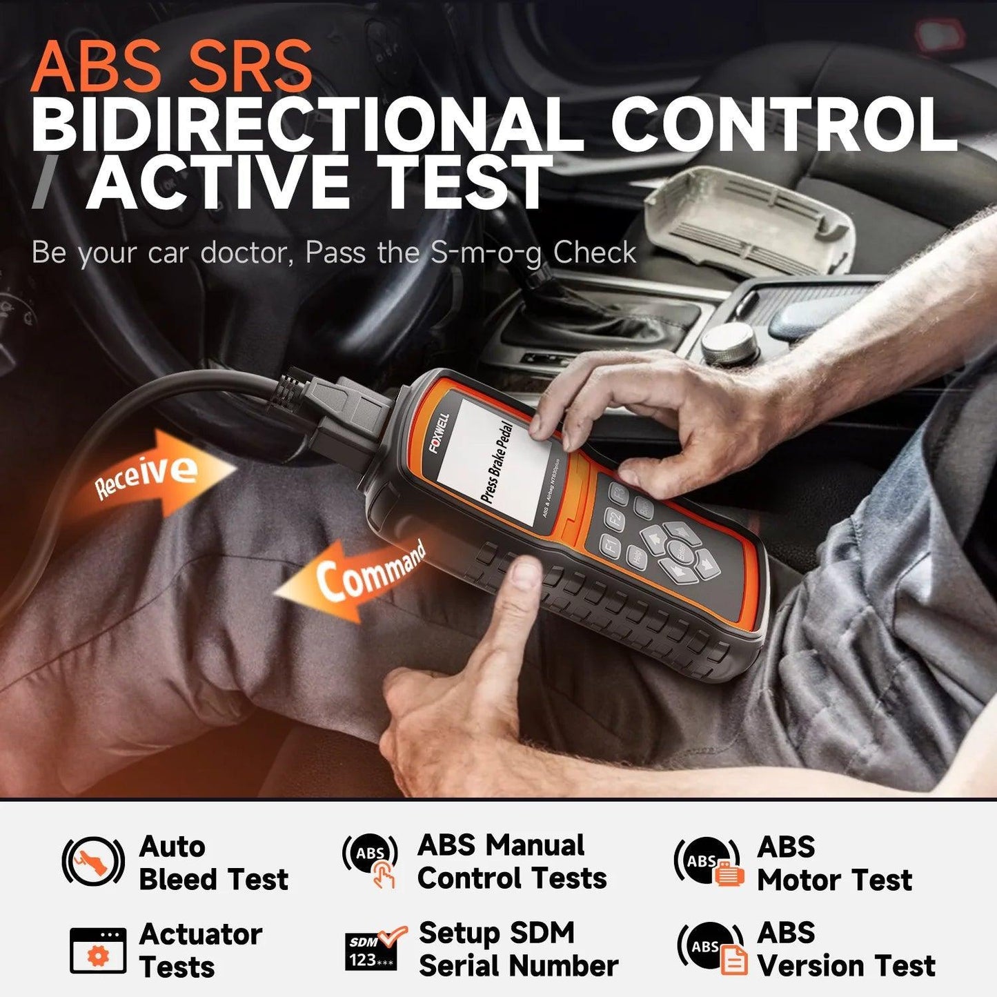 Foxwell NT630 Plus OBD2 Automotive Scanner Engine ABS SRS EPB OIL SAS Calibration Code Reader ODB OBD2 Auto Car Diagnostic Tool