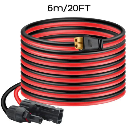 6m/20FT 3m/10FT 12AWG Solar Panel Connector to XT60 Cable for ALLPOWERS Ecoflow River Delta Anker Bluetti Solar Generators