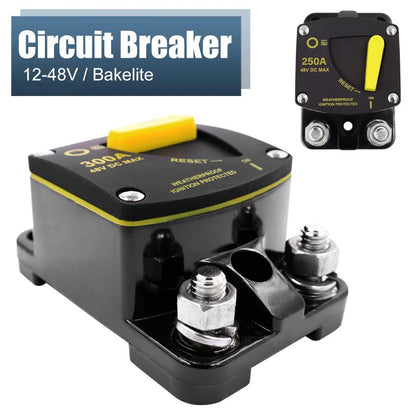 50A 60A 80A 100A 150A 200A 250A 300A AMP Circuit Breaker Fuse Reset 12-48V DC Breaker Waterproof 2022 Open Cut Off-Grid