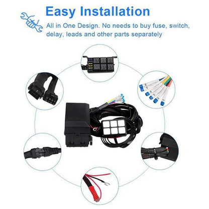 6 Gang Switch Panel Electronic Relay Control Box Fuse Relay Box Wiring Harness For Auto Truck Boat Marine Parts