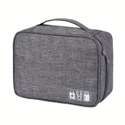 Cable Storage Bag Waterproof Digital Electronic Organizer Portable USB Data Line Charger Plug Storage Bag Travel Cable Organizer Open Cut Off-Grid