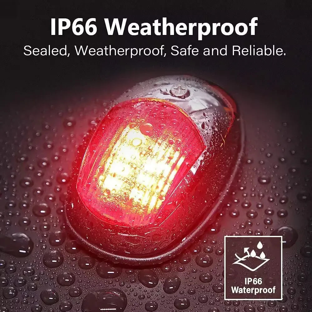 Black/White For Yacht Navigation Light Waterproof LED Marine Sounding Light Navigation Light Red and Green Marine Light 12V 24V