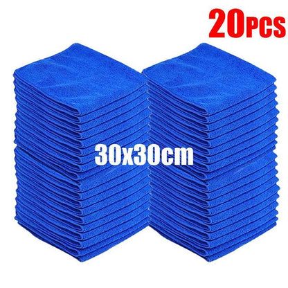 1-20Pcs Microfiber Towels Car Wash Drying Cloth Towel Household Cleaning Cloths Auto Detailing Polishing Cloth Home Clean Tools Open Cut Off-Grid
