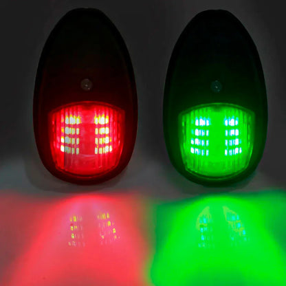 Black/White For Yacht Navigation Light Waterproof LED Marine Sounding Light Navigation Light Red and Green Marine Light 12V 24V