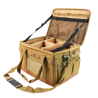 Large Zipper Camping Bag Anti-crash Stove Cookware Carrying Bag Multifunctional Durable Camping Accessories Storage Organizer Open Cut Off-Grid