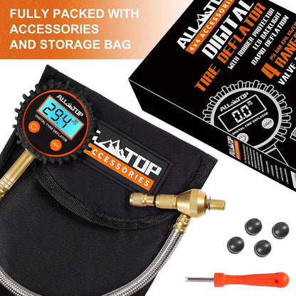 250PSI Digital Tire Pressure Inflator Gauge Aluminum Alloy LCD Tyre Pressure Meter All Top 4x4 Accessories