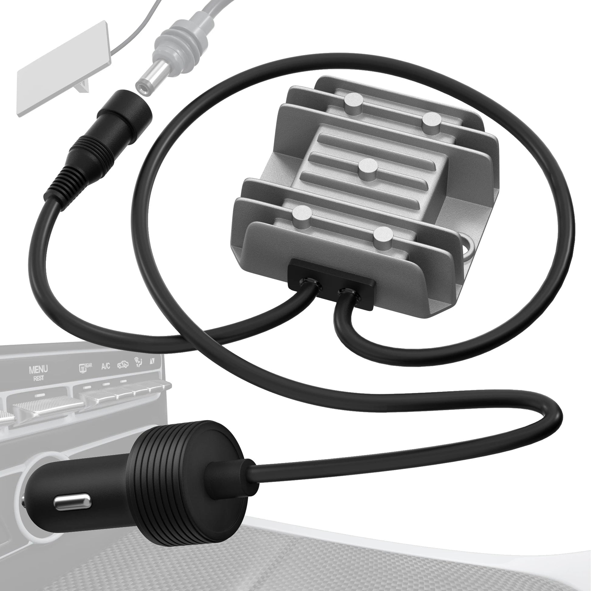 Starlink Mini Cable Car Adapter with Step Up Converter 12V Power Cable with Cigarette Lighter Plug 10-28V to 30V 3.5A Conversion Open Cut Off-Grid