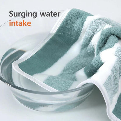 1 Pc Thickened Absorbent Bath Towel Soft Face Towel Open Cut Off-Grid