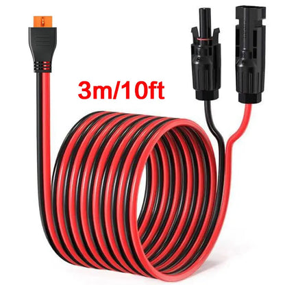 3m/1.5m 12AWG XT60i to Solar Cable for EcoFlow River 2 Pro Max Delta 2 3 Pro Max Wave 2 3 etc. Portable Power Stations.