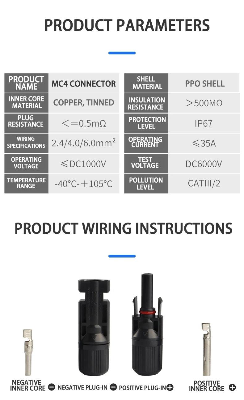 PV connector Y/T type 2/3/4/5/6/7 Way parallel connection solar panel system waterprrof connector Branch Solar Cell Connect Plug