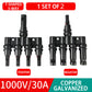 PV connector Y/T type 2/3/4/5/6/7 Way parallel connection solar panel system waterprrof connector Branch Solar Cell Connect Plug