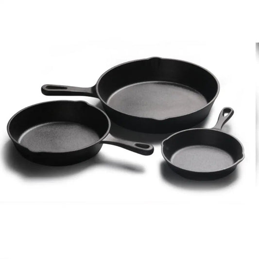 Cooking Food Natural Ingredients Fry Pan Durable Nonstick Cooking Fried Pan Seasoned Cast Iron Griddle Kitchen Cookware Pot Set