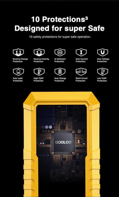 4000A Start Power Bank 26800mAh Jump Starter Car Booster External Battery 12V Starting Device for Petrol Diesel Powerbank