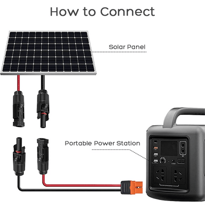 Solar mc4 Connector to XT60i Adapter Cable Open Cut Off-Grid