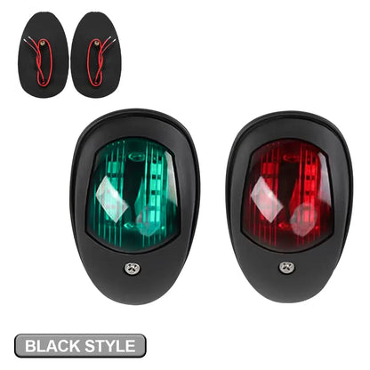 Black/White For Yacht Navigation Light Waterproof LED Marine Sounding Light Navigation Light Red and Green Marine Light 12V 24V