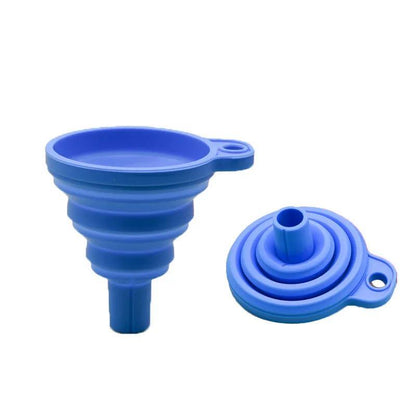 Engine Funnel Car Universal Silicone Liquid Funnel Washer Fluid Change Foldable Portable Auto Engine Oil Petrol Change Funnel Open Cut Off-Grid