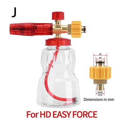 Pressure Washer Brass Snow Foam Lance Foam Nozzle Car Wash Foam Maker for Karcher Elitech Bort AR Bosch Pressure Washer