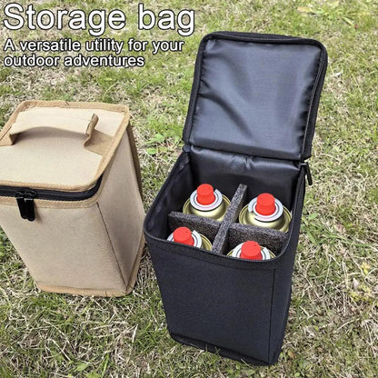 Fuel Tank Bag Impact resistant Storage Bag Portable Camping Lantern Gas Tank Storage Bag with Soft Lining for Outdoor Open Cut Off-Grid