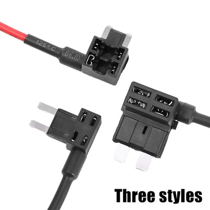 12V 24V Car Fuse Blades Holder Circuit Adapter Protector Splitter ATM APM Tap Micro Connector Truck Automobile Accessories Open Cut Off-Grid