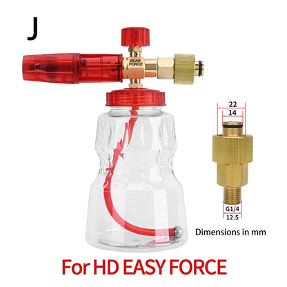 Pressure Washer Brass Snow Foam Lance Foam Nozzle Car Wash Foam Maker for Karcher Elitech Bort AR Bosch Pressure Washer