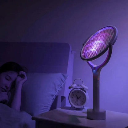 5 In 1 Fast Charging Racket Kill Fly Bug Safety Insulated Battery Powered Lamp ABS Adjustable Electric Mosquito Swatter Open Cut Off-Grid