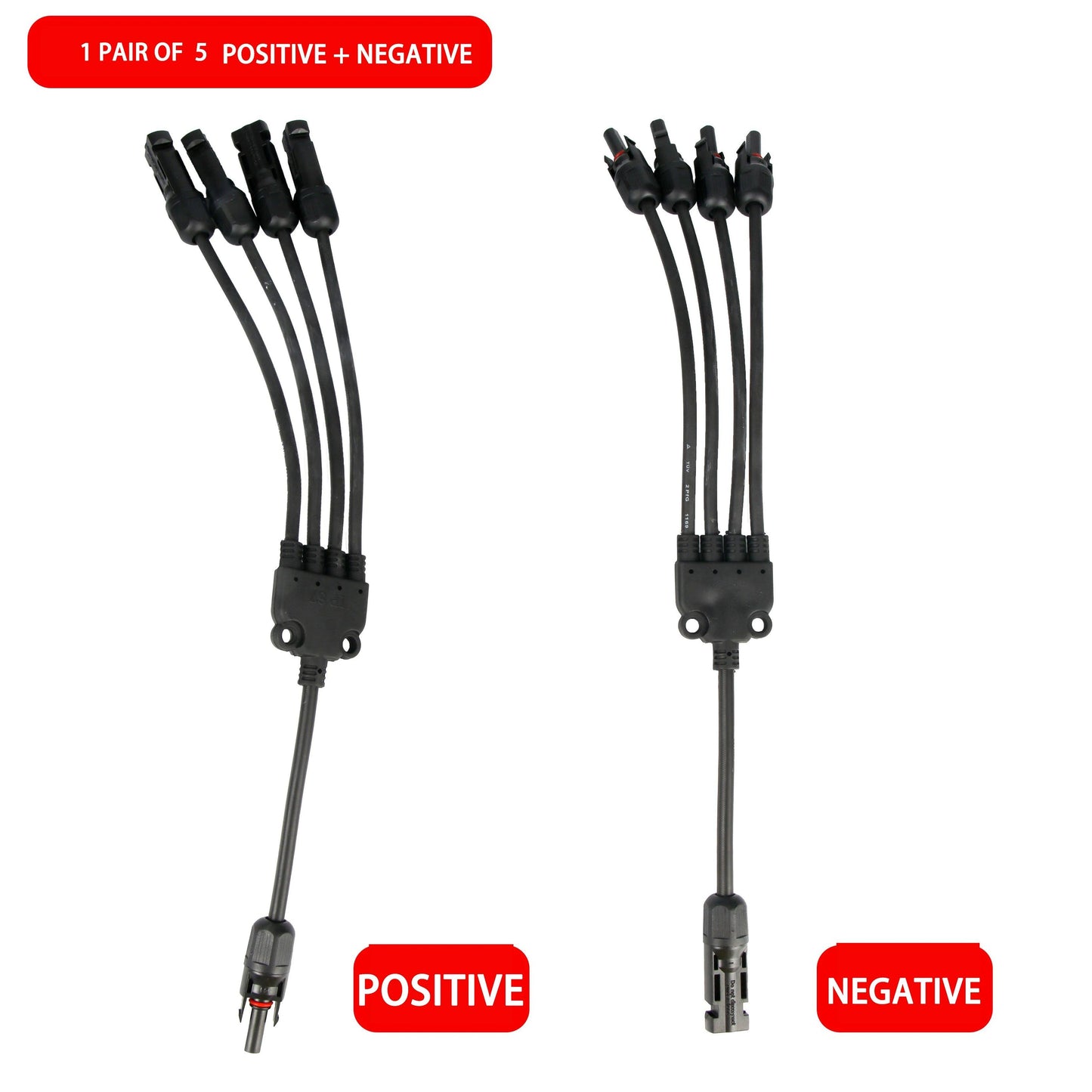 PV connector Y/T type 2/3/4/5/6/7 Way parallel connection solar panel system waterprrof connector Branch Solar Cell Connect Plug