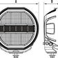 RoadVision 8" LED Driving Light Combo Beam S8 Stealth (PAIR) Inc Harness