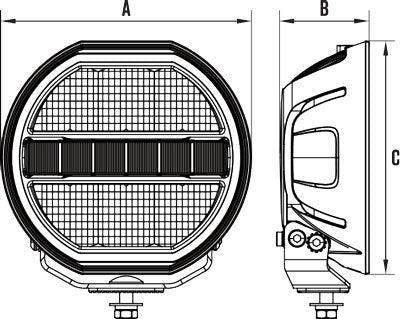RoadVision 8" LED Driving Light Combo Beam S8 Stealth (PAIR) Inc Harness