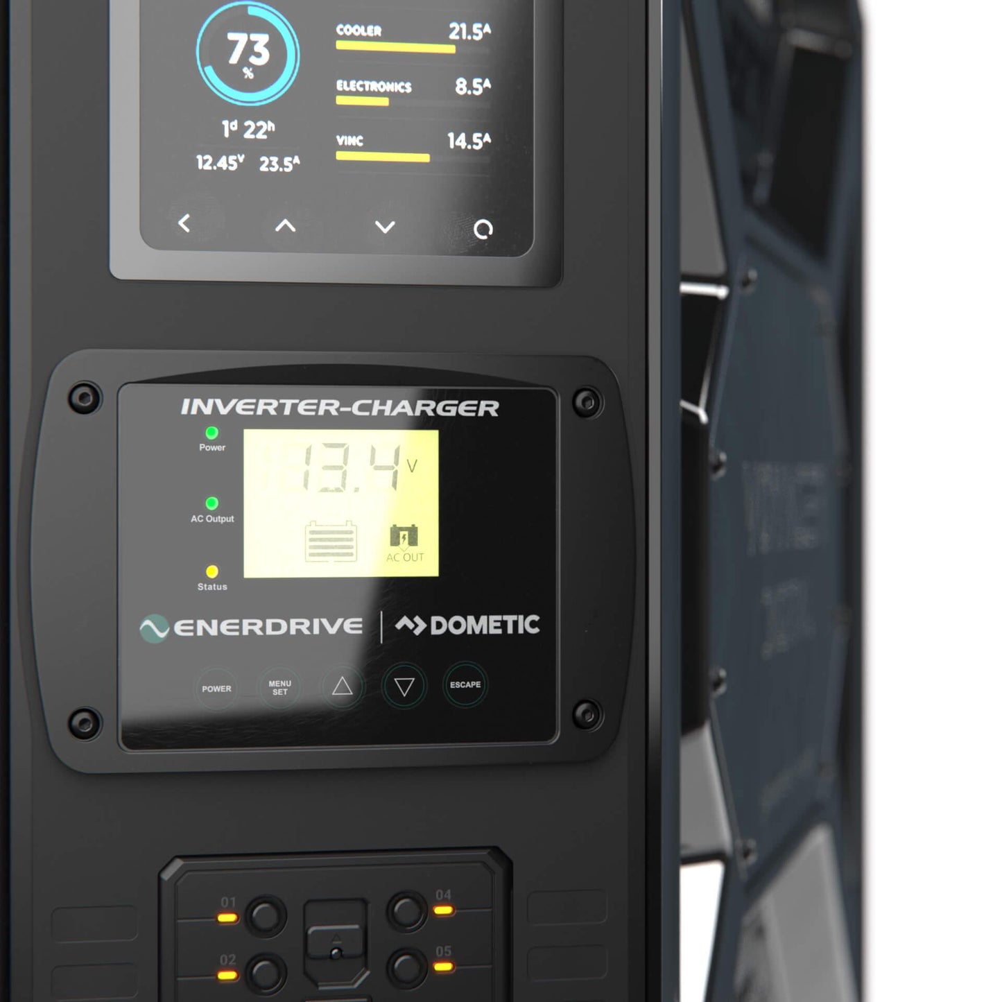 Voyager Digital System LEFT 3000W/100A Inverter-Charger 40DC inc SIMARINE SCQ50
