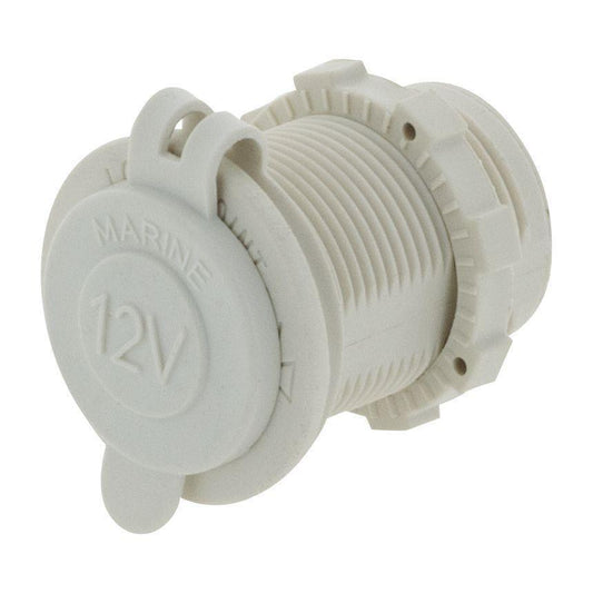 Accessory Power Socket White 12/24V 20A @12V Non Led - Aux 12v Socket - Hulk 4x4