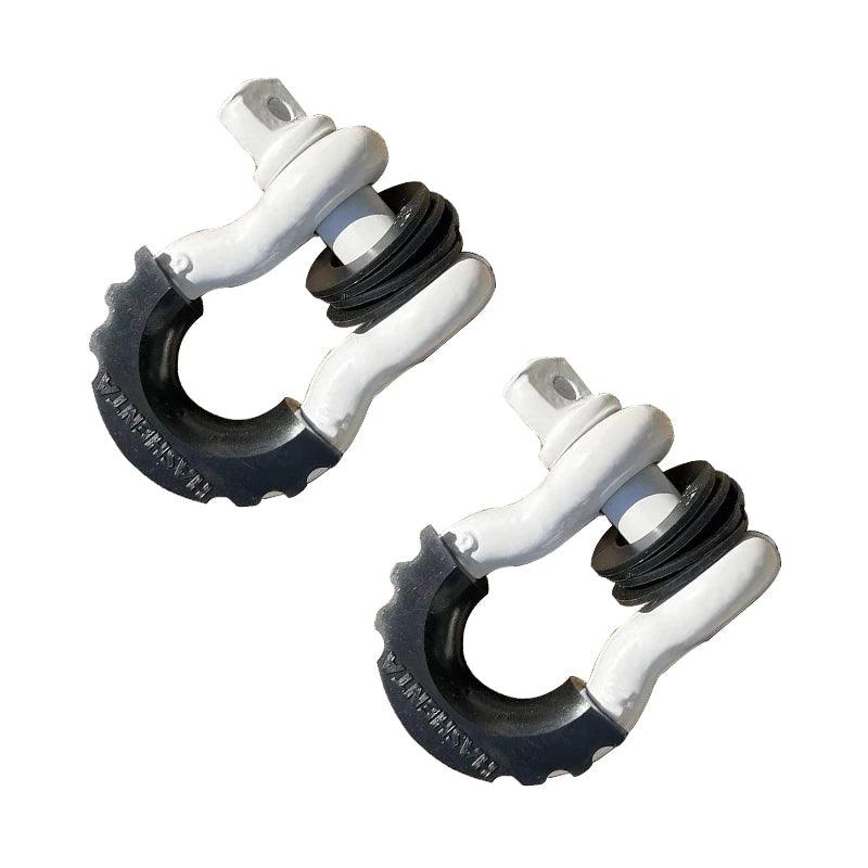 Anti-Rust Bow Shackle 5/8" D-Ring Shackle 42,990lbs Break Strength with Isolator &Washers Kit for Jeep Off-Road Vehicle Recovery Bow Shackle