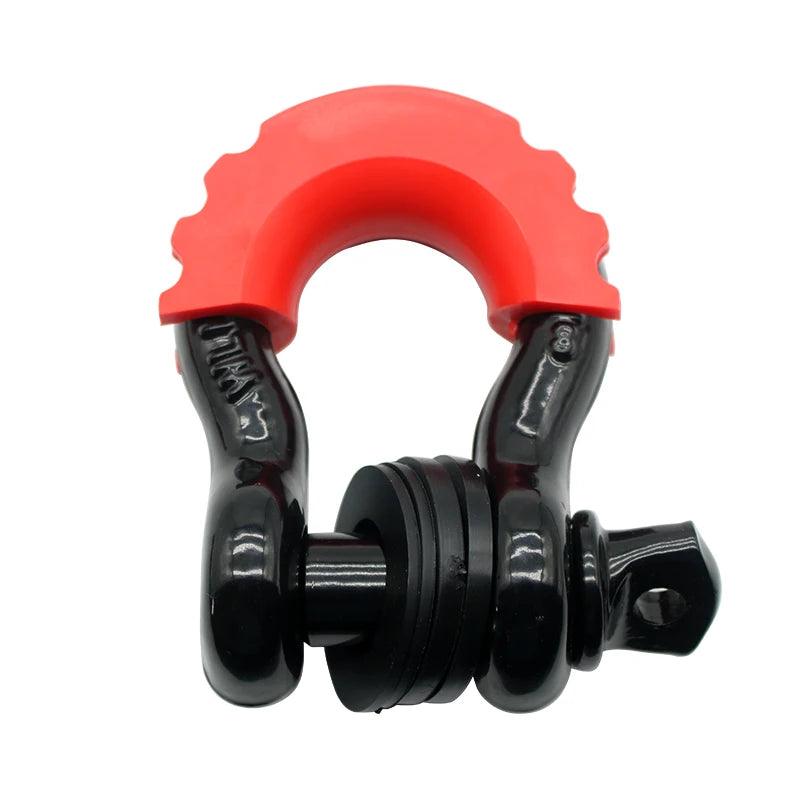 Anti-Rust Bow Shackle 5/8" D-Ring Shackle 42,990lbs Break Strength with Isolator &Washers Kit for Jeep Off-Road Vehicle Recovery Bow Shackle