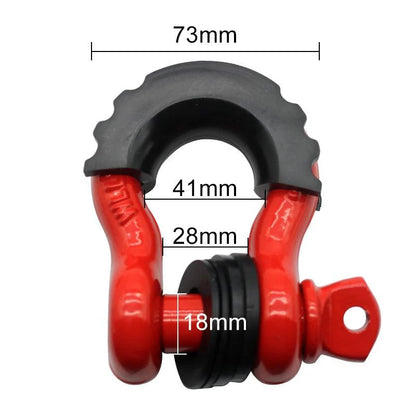 Anti-Rust Bow Shackle 5/8" D-Ring Shackle 42,990lbs Break Strength with Isolator &Washers Kit for Jeep Off-Road Vehicle Recovery Bow Shackle