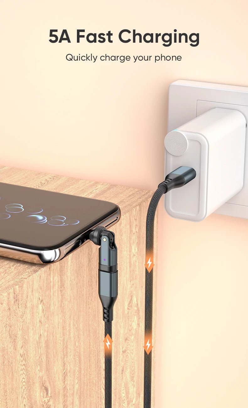 AUFU PD240W OTG USB C to Type C Adapter 540 Rotation Type-C Male to Female Converter for Macbook Xiaomi Samsung OTG Connector Starlink Cables & Adaptors