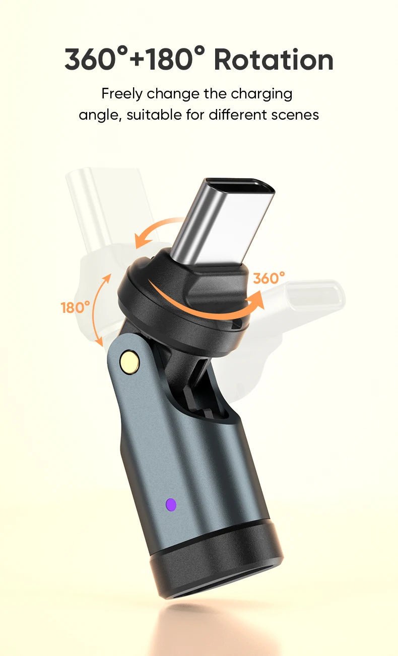 AUFU PD240W OTG USB C to Type C Adapter 540 Rotation Type-C Male to Female Converter for Macbook Xiaomi Samsung OTG Connector Starlink Cables & Adaptors