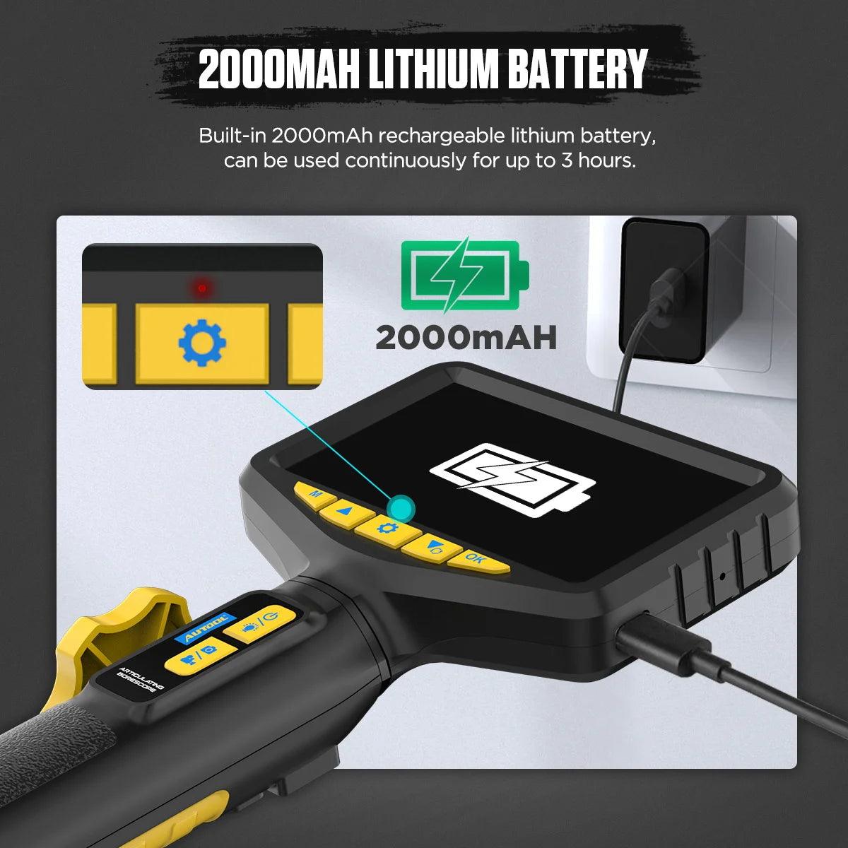 AUTOOL SVB305 720 HD Automotive Industrial Endoscope with Light Autofocus Endoscope Inspection Camera Lens for IMG & Video Inspection Camera