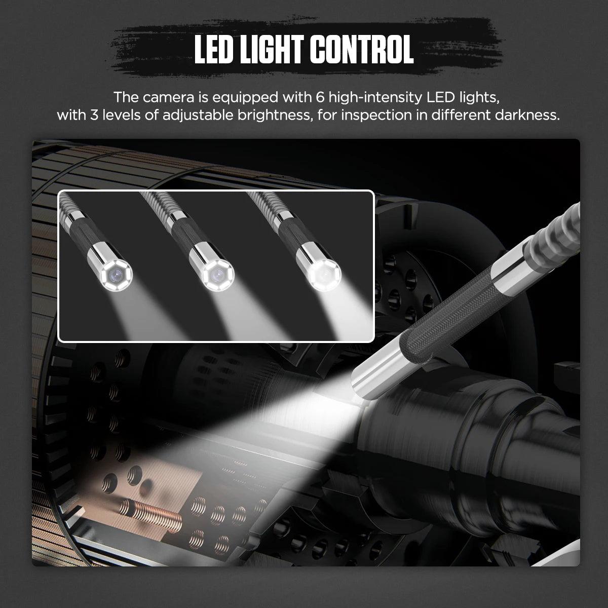 AUTOOL SVB305 720 HD Automotive Industrial Endoscope with Light Autofocus Endoscope Inspection Camera Lens for IMG & Video Inspection Camera