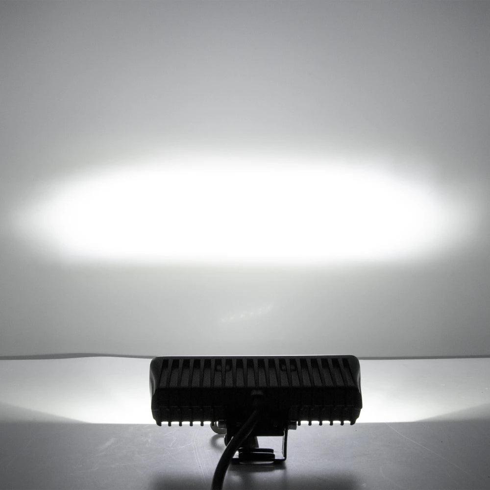 AUXBEAM 6.3 inch LED Work Light Driving Fog Lamp 60W 7200LM White Light Pod with Wire Harness for Offroad Truck SUV ATV UTV Boat - LED Work Lamps - Auxbeam
